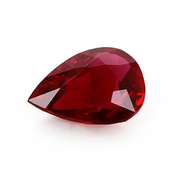 Un superbe rubis du Mozambique en taille poire, parfaitement pur rubis mozambique