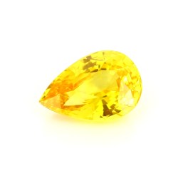 Saphir jaune de Ceylan de 1.48 ct - Vue de face