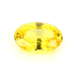 Saphir jaune de Ceylan de 1.57 ct - Vue de face