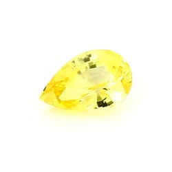 Saphir jaune de Ceylan de 1.71 ct - Vue de face
