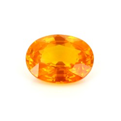 Saphir orange de Ceylan de 1.44 ct - Vue de face